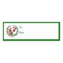 Silky Terrier Christmas Wishes Gift Tags Business Card
