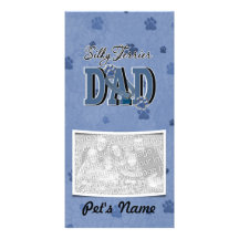 Silky Terrier DAD Photo Greeting Card