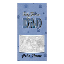 Silky Terrier DAD Photo Greeting Card