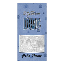 Silky Terrier DUDE Personalized Photo Card