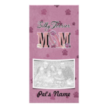 Silky Terrier MOM Personalized Photo Card