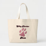 Silky Terrier Mom Pink Pawprint  Bags