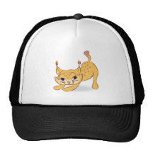 silly baby lynx cartoon mesh hats
