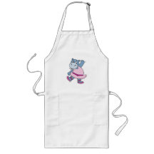 silly ballerina hippo apron
