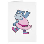 silly ballerina hippo greeting cards