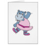 silly ballerina hippo greeting cards