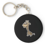 silly big head giraffe key chain