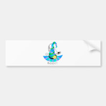 Silly Blue Witch Hat Bumper Sticker