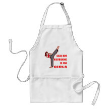 Silly Boy Kickboxing Is For Girls Aprons