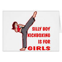 Silly Boy Kickboxing Is For Girls Cards