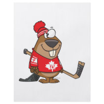 silly canadian hockey beaver cartoon flyers