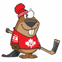 silly canadian hockey beaver cartoon acrylic cut outs