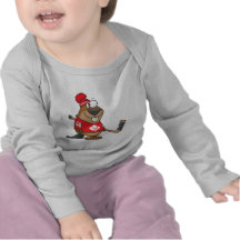 silly canadian hockey beaver cartoon tshirts