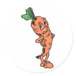 silly carrot character cartoon sticker