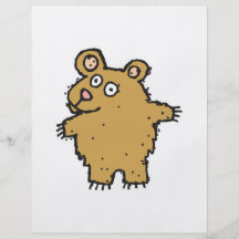 silly cartoon bear full color flyer