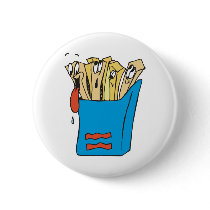 silly cartoon french fries buttons
