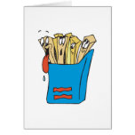 silly cartoon french fries greeting card