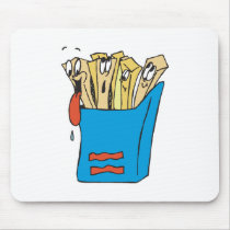 silly cartoon french fries mousepad