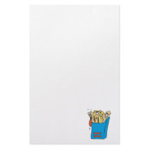 silly cartoon french fries stationery design