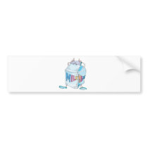 silly cartoon milk character bumper sticker