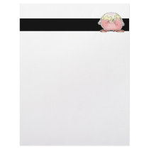silly cartoon pastry cream puff character letterhead template