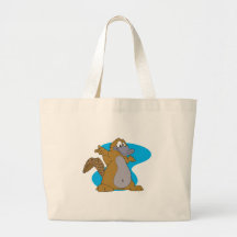 silly cartoon platypus tote bag