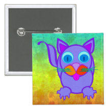 Silly Cat Buttons