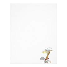 silly chef cook giraffe cartoon letterhead template