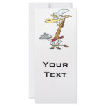silly chef cook giraffe cartoon rack card template