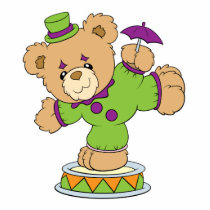 Silly Clown Teddy Bear Photo Sculpture