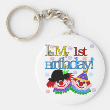 Silly Clowns 1st Birthday Tshirts and Gifts Keychains