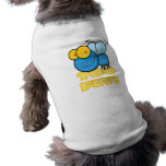 silly cute cartoon fly character TOO FLY.ai Dog Tee