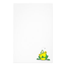 silly cute froggy patience for the fly stationery