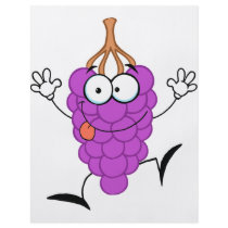 silly cute funny purple grapes cartoon character full colour flyer