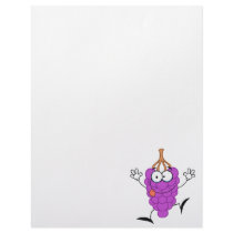 silly cute funny purple grapes cartoon character custom letterhead