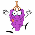 silly cute funny purple grapes cartoon character cut outs