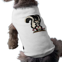 silly cute skunk and red roses pet clothes