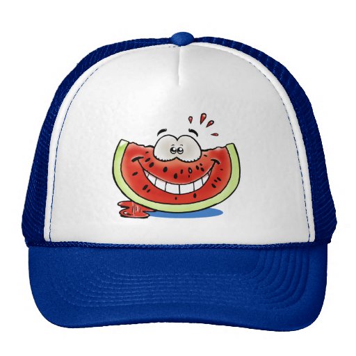 Silly cute watermelon trucker hats
