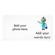 Silly Doctor with Apple on his head & Medical Bag Photo Card