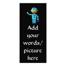 Silly Doctor with Apple on his head & Medical Bag Custom Rack Card