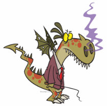 silly dragon boss cartoon character cut outs