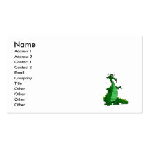Silly Dragon Green Business Card