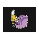 silly duck sitting in chair postcards