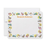 Silly Duckies Pastels Baby Shower Thank You Card Personalized Invite