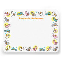Silly Duckies Pastels Baby Shower Thank You Card Personalized Invite