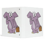silly elephant on a cellphone cartoon binders