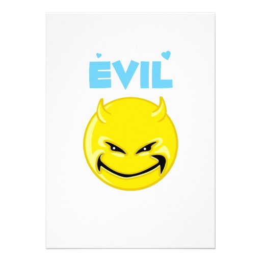 Silly Evil Devil Face Personalized Announcements