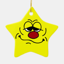 Silly Face: Happy Monday morning to you too Christmas Tree Ornament