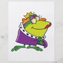 silly frog queen animal cartoon flyers