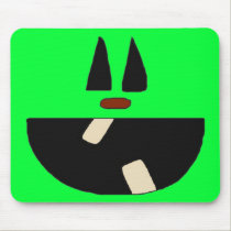 Silly, Funny Adorable Customizable Halloween Faces mousepads